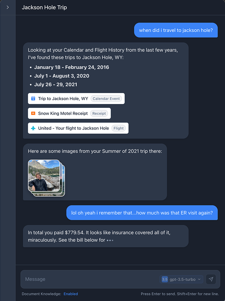Ask anything screenshot